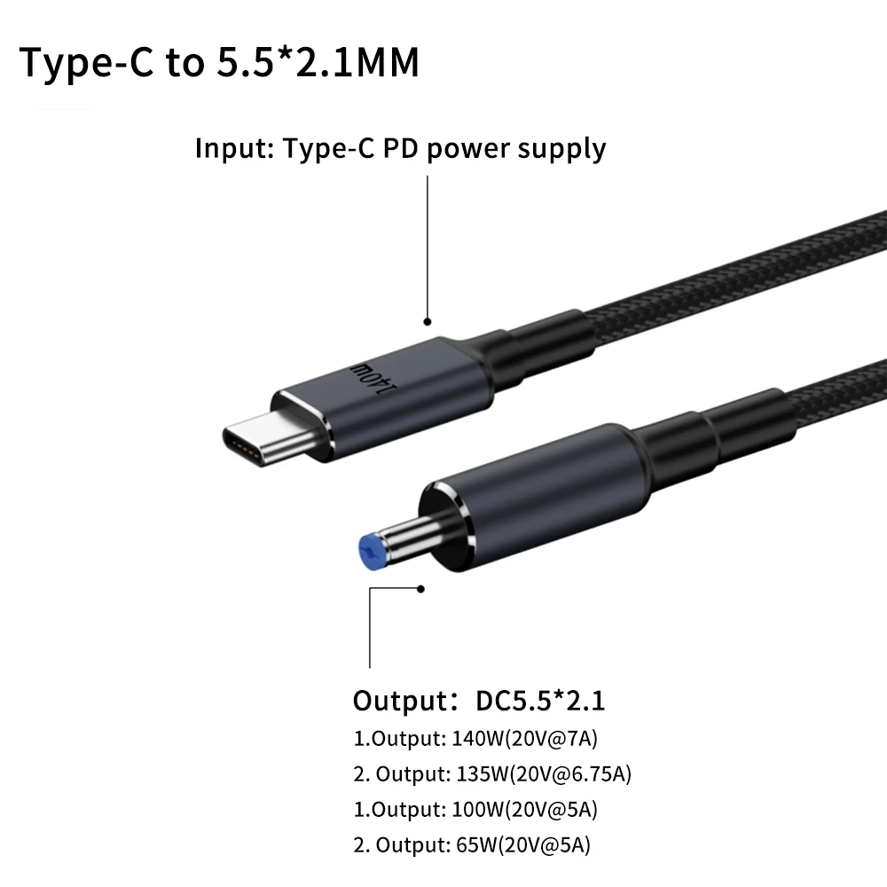 65/140W USB-C PD Charger Cable for Laptops 8 65/140W USB-C PD Charger Cable for Laptops - Image 8