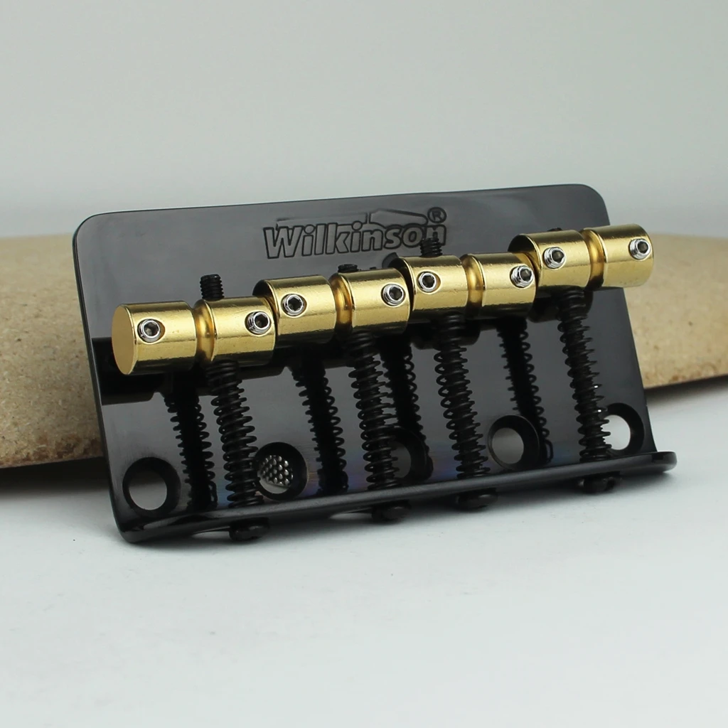WBBC Bass Guitar Bridge with Brass Saddles 4 WBBC Bass Guitar Bridge with Brass Saddles - Image 4