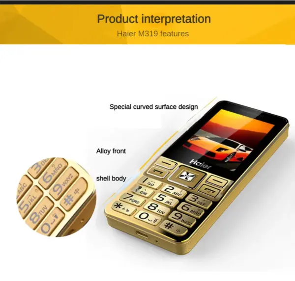 Haier M319 Push Button Mobile Phone in 4 Colors - Image 4