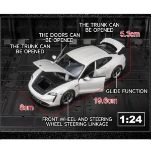 1:24 Diecast Porsche Taycan Model Car 11 Sf55c2d09329c47d3a5b2ffcaefd1e525B