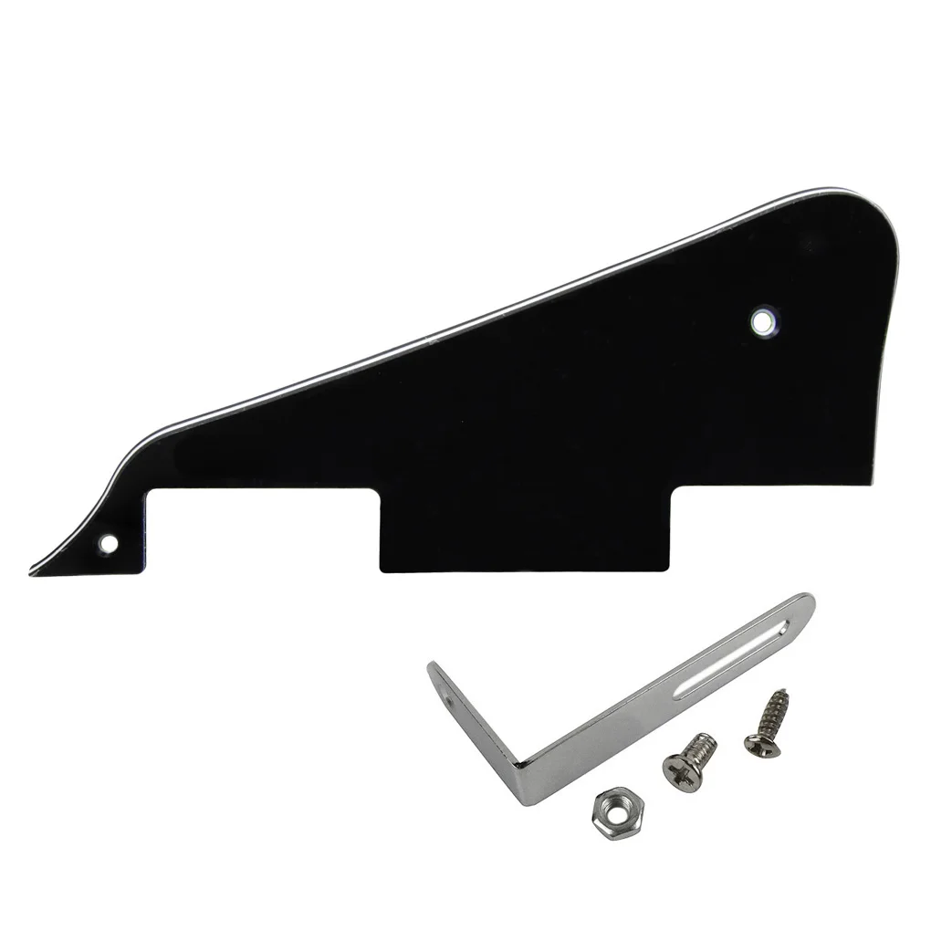 FLEOR Black 3-Ply LP Pickguard with Bracket 3 FLEOR Black 3-Ply LP Pickguard with Bracket - Image 3