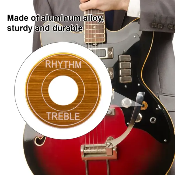 Gold Aluminum Alloy Guitar Toggle Switch Rings - Image 2