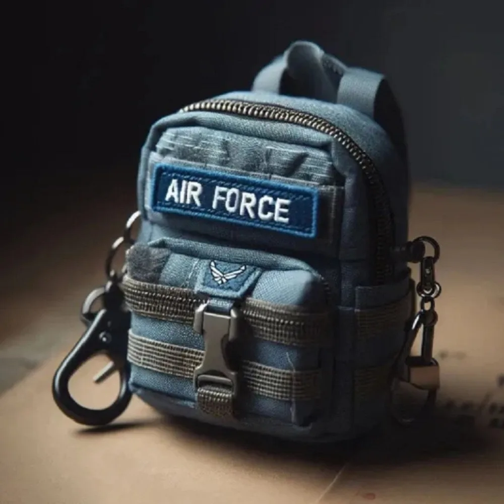 Tactical Mini Backpack Keychain with Patches 9 Tactical Mini Backpack Keychain with Patches - Image 9