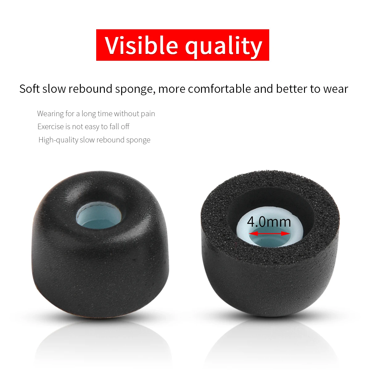 Memory Foam Ear Tips for 1MORE EVO Earbuds 4 Memory Foam Ear Tips for 1MORE EVO Earbuds - Image 4