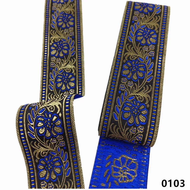 Vibrant 5cm Jacquard Ribbons - 7 Meters 37 Vibrant 5cm Jacquard Ribbons - 7 Meters - Image 37