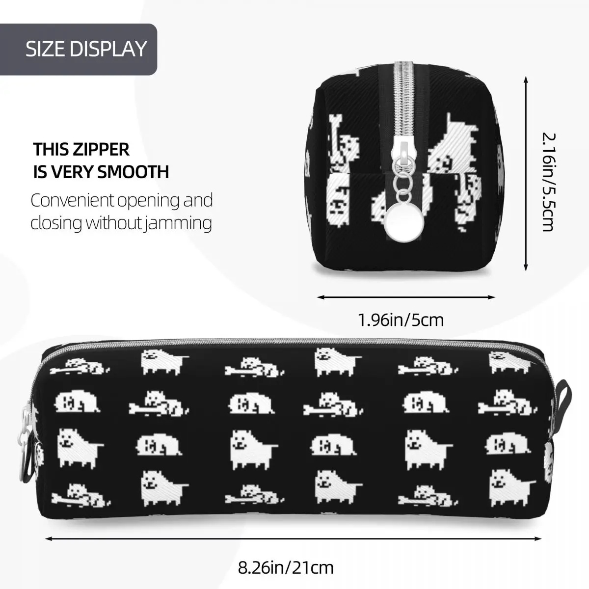 Whimsical Pixelated Dog Pencil Case 4 Whimsical Pixelated Dog Pencil Case - Image 4