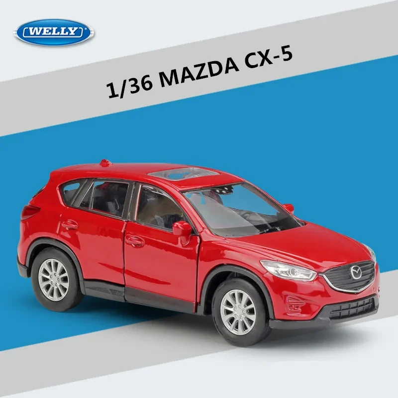 Welly 1:36 Mazda CX-5 Diecast Model Red 2 Welly 1:36 Mazda CX-5 Diecast Model Red - Image 2