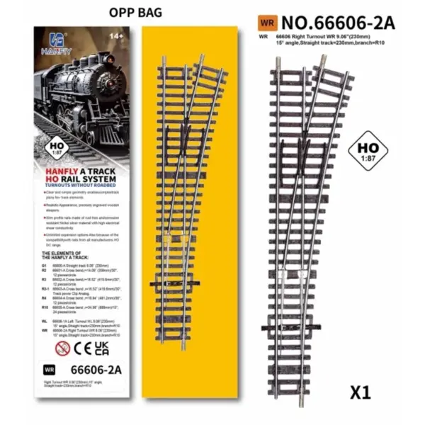 HO Scale Model Train Track with Curved Rails - Image 10