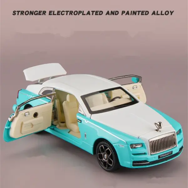 1:32 Scale Turquoise Rolls Royce Wraith Model - Image 2