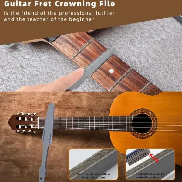 Double-Sided Guitar Fret Leveling File Tool - Image 3