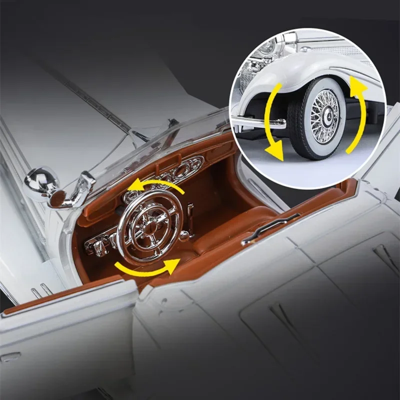 1936 Mercedes-Benz 500K Diecast Model 1:24 3 1936 Mercedes-Benz 500K Diecast Model 1:24 - Image 3