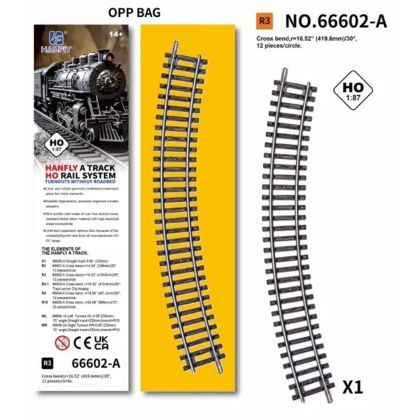 HO Scale Model Train Track with Curved Rails - Image 15