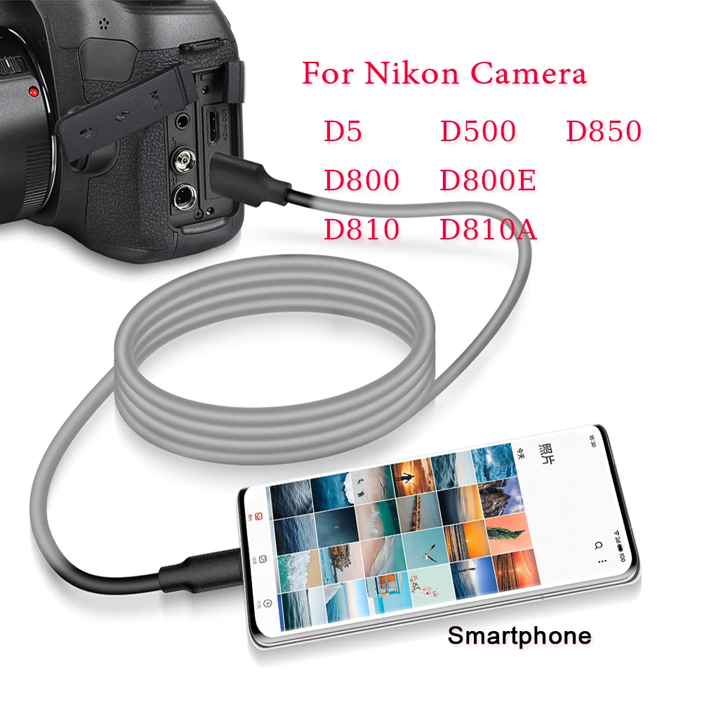 Nikon Camera OTG Cable USB Type-C 1.5m 3 Nikon Camera OTG Cable USB Type-C 1.5m - Image 3