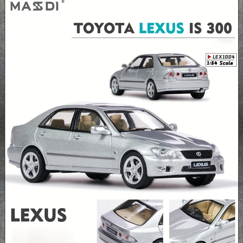 MASDI 1:64 Glossy Black Alloy Car Model 2 MASDI 1:64 Glossy Black Alloy Car Model - Image 2