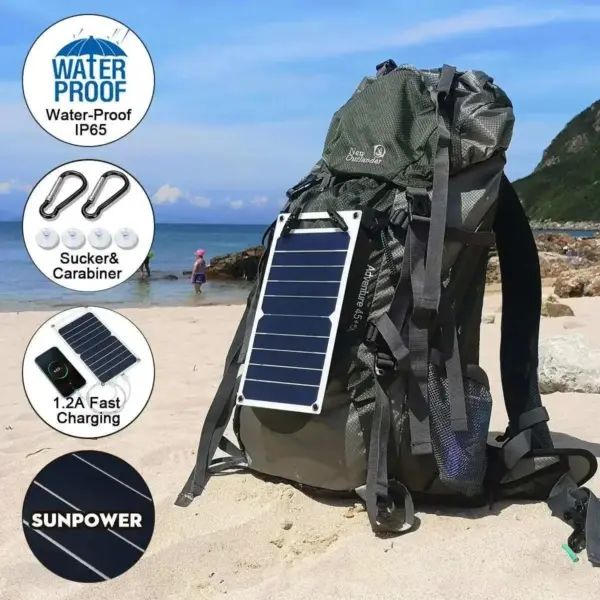 35W Portable Solar Panel for Outdoor Charging - Image 8