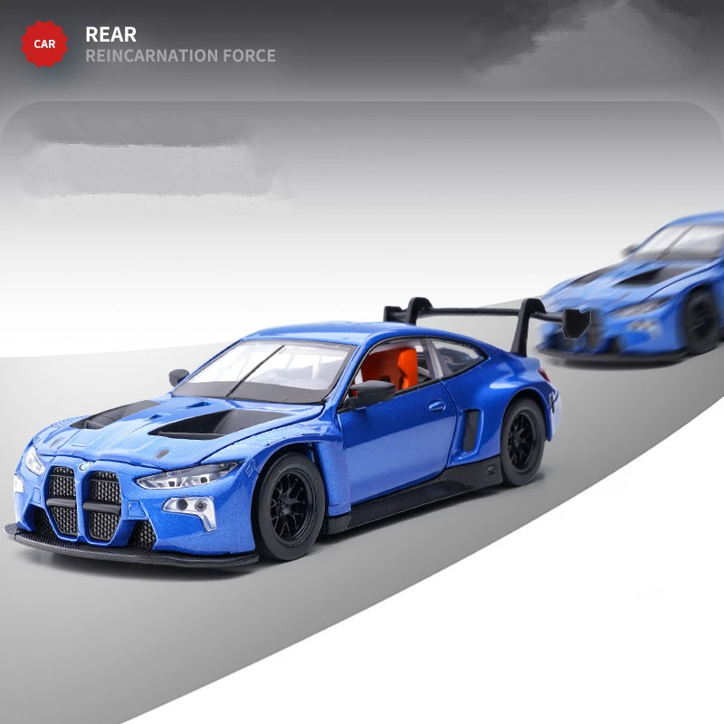 1:32 BMW M4 GT3 Diecast Model in Blue 6 1:32 BMW M4 GT3 Diecast Model in Blue - Image 6