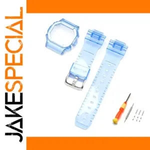Transparent Blue Case Strap for Casio G-Shock