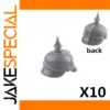 Set of 10 Gray WWII-Inspired Helmets