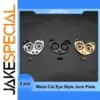 Metal Cat Eye Jack Plates for Electric Bass Guitar