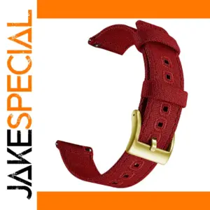 Wine Red Canvas Watch Band for 20mm/22mm Watches
