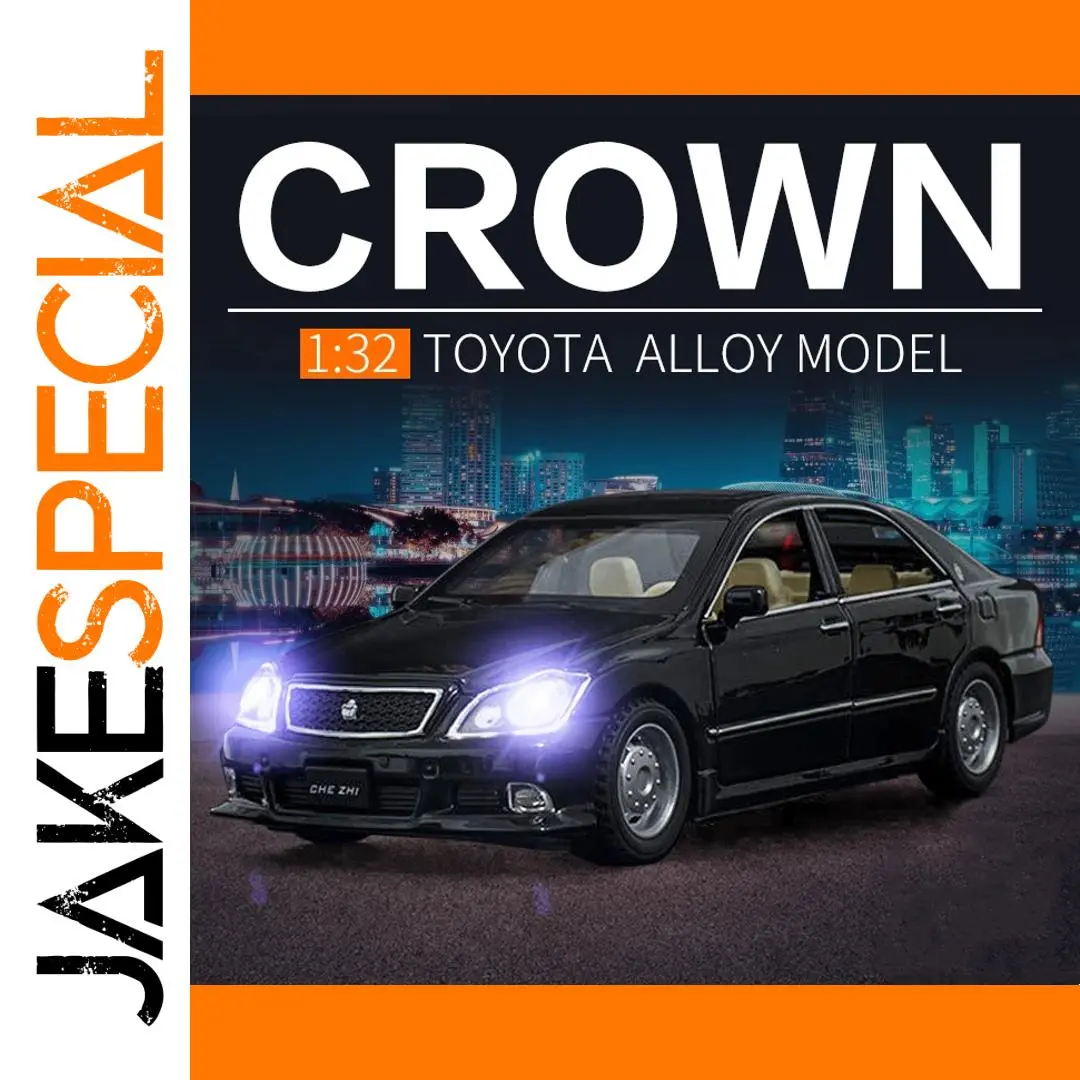 1:32 Scale Black Toyota Crown Diecast Model 1 1:32 Scale Black Toyota Crown Diecast Model
