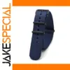 Navy Blue Nylon Watch Strap with Black Buckle