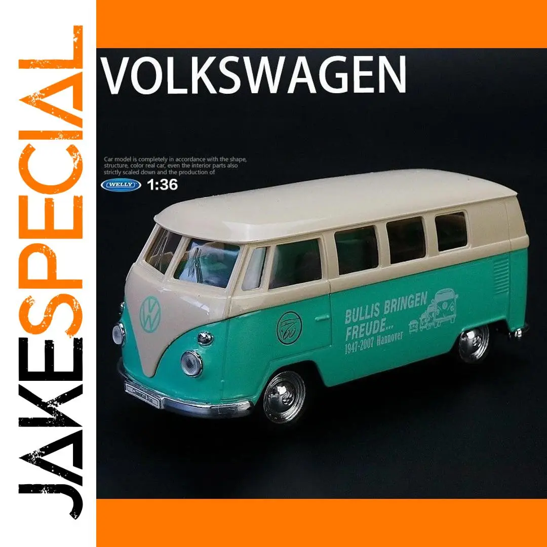 WELLY 1:36 VW Type 2 Bus Diecast Model 1 WELLY 1:36 VW Type 2 Bus Diecast Model
