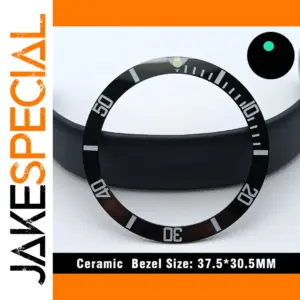 Ceramic Black Bezel Insert 37.5mm for Watches