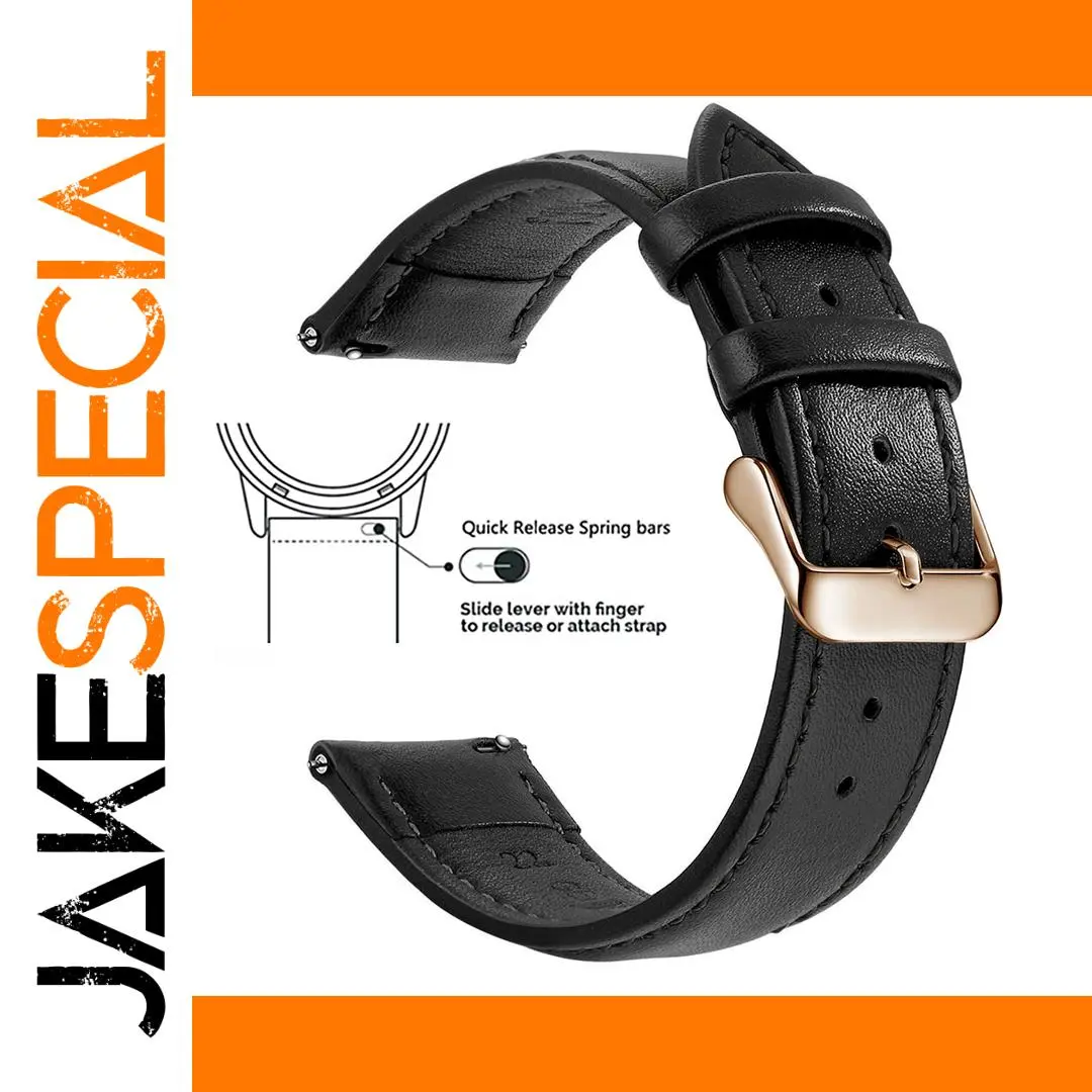 Genuine Leather Quick Release Watch Band 18-22mm 1 Genuine Leather Quick Release Watch Band 18-22mm