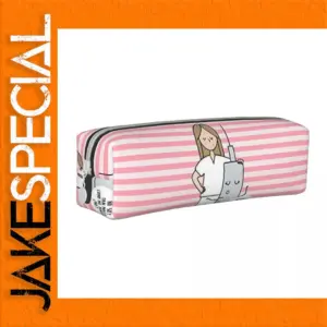 Light Pink Pencil Case with Fun Design