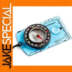360-Degree Waterproof Hiking Compass with Ruler
