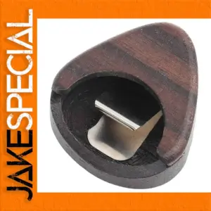 Heart-Shaped Rose Wood Guitar Pick Holder