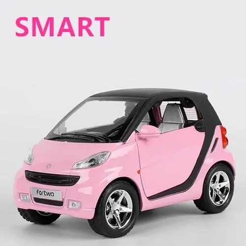 1:32 Diecast Smart Fartwo Model Car Pink 7 1:32 Diecast Smart Fartwo Model Car Pink - Image 7