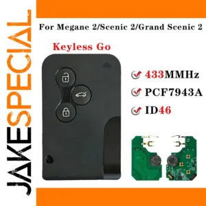 Renault Megane II Scenic II Smart Key Card 433MHz