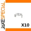 Gray Minifigure Connection Elements Set of 10