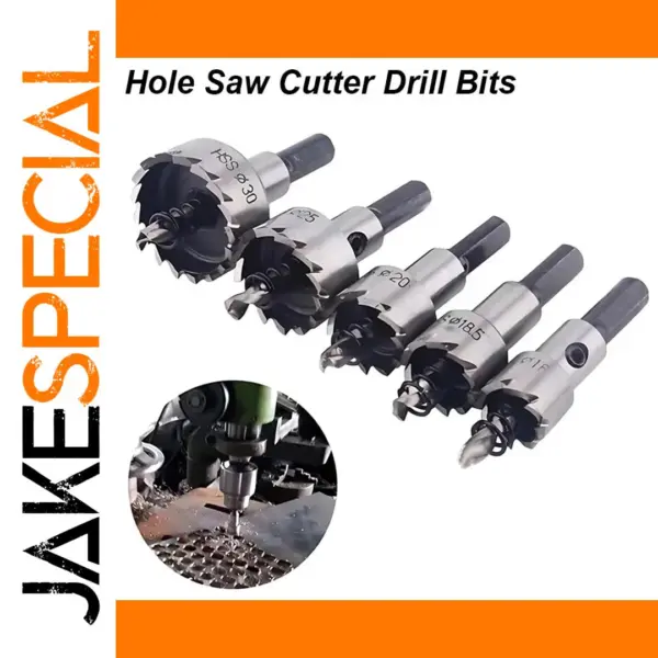 HSS Hole Saw Cutter Drill Bit Set 5 Sizes
