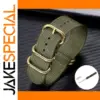 Green Gold Nylon Watch Band for Traditional Watches