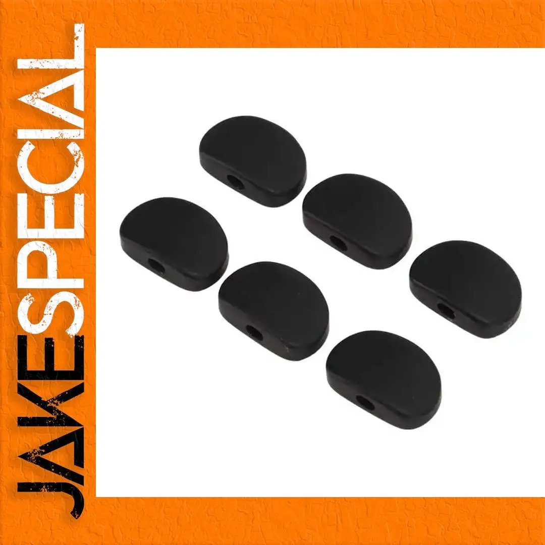 Ebony Guitar Tuning Peg Button Set of 6 1 Ebony Guitar Tuning Peg Button Set of 6