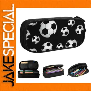 Soccer Pattern Pencil Case for School Supplies