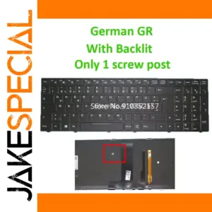 German GR Backlit Keyboard for Clevo N850 Series