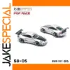 POP RACE 1:64 Silver Porsche RWB 997 Model Car