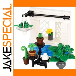 Miniature Scene with Chandelier and Plants