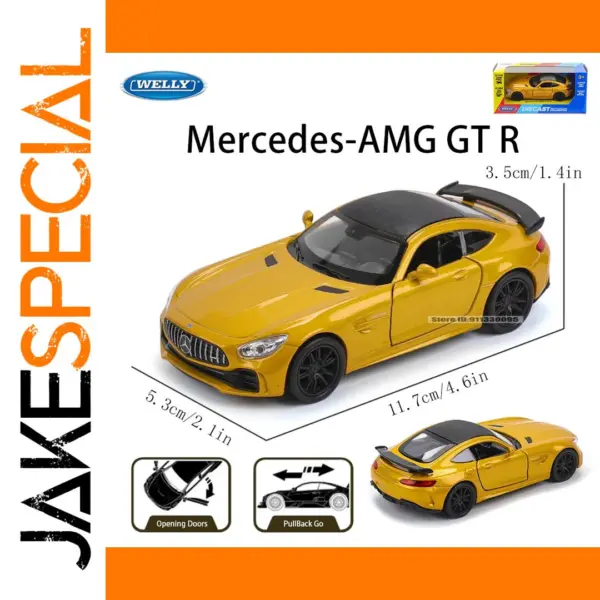 WELLY 5-Inch Die-Cast Mercedes-AMG GT R Model