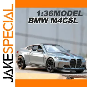 1:36 BMW M4 CSL and M3 E30 Alloy Car Model