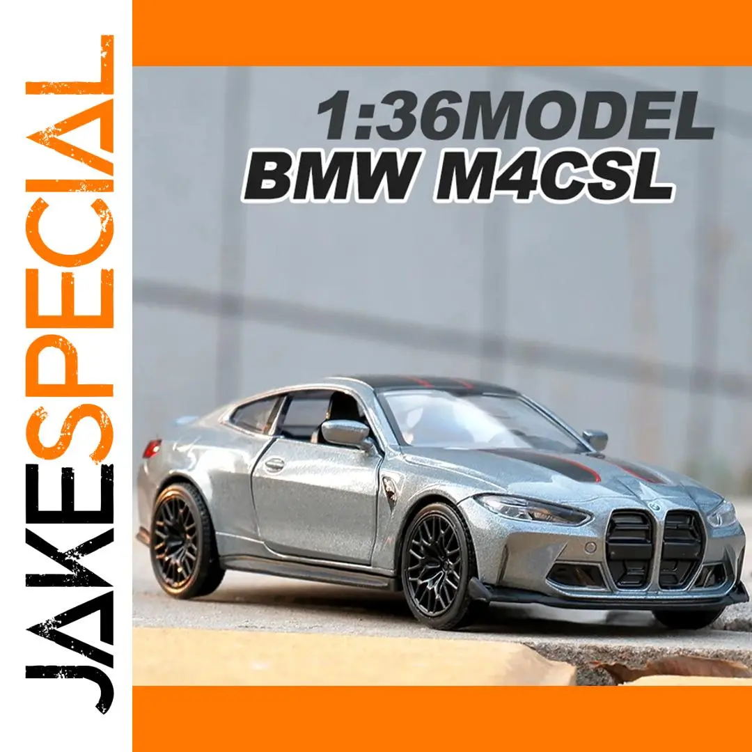 1:36 BMW M4 CSL and M3 E30 Alloy Car Model 1 1:36 BMW M4 CSL and M3 E30 Alloy Car Model
