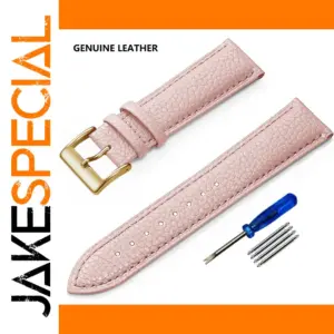 SAMCO Genuine Leather Watch Band in Soft Pink