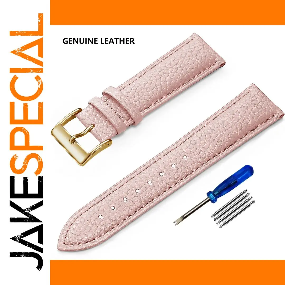 SAMCO Genuine Leather Watch Band in Soft Pink 1 SAMCO Genuine Leather Watch Band in Soft Pink