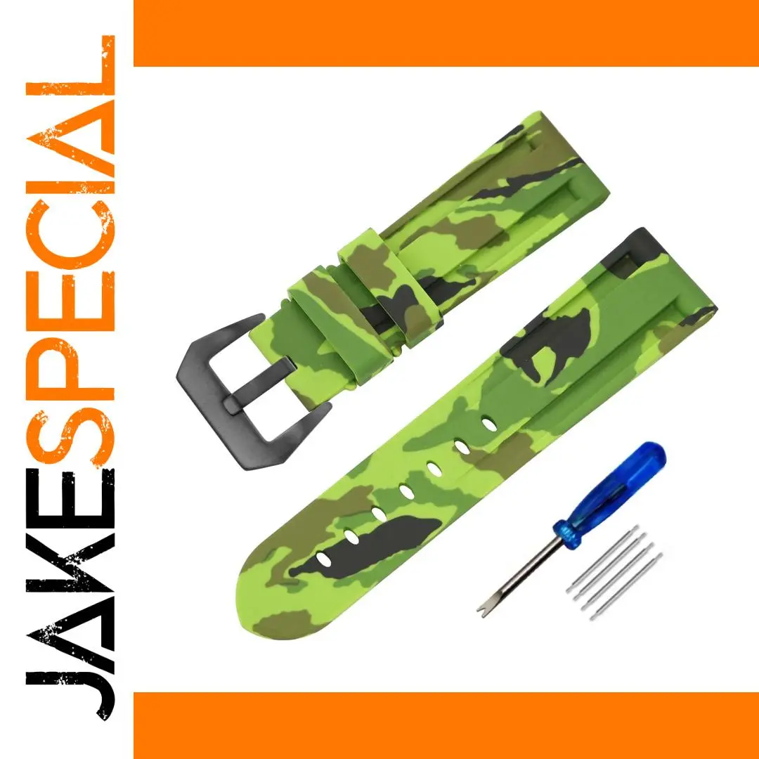 Vibrant Camouflage Silicone Watch Band 20-26mm 1 Vibrant Camouflage Silicone Watch Band 20-26mm