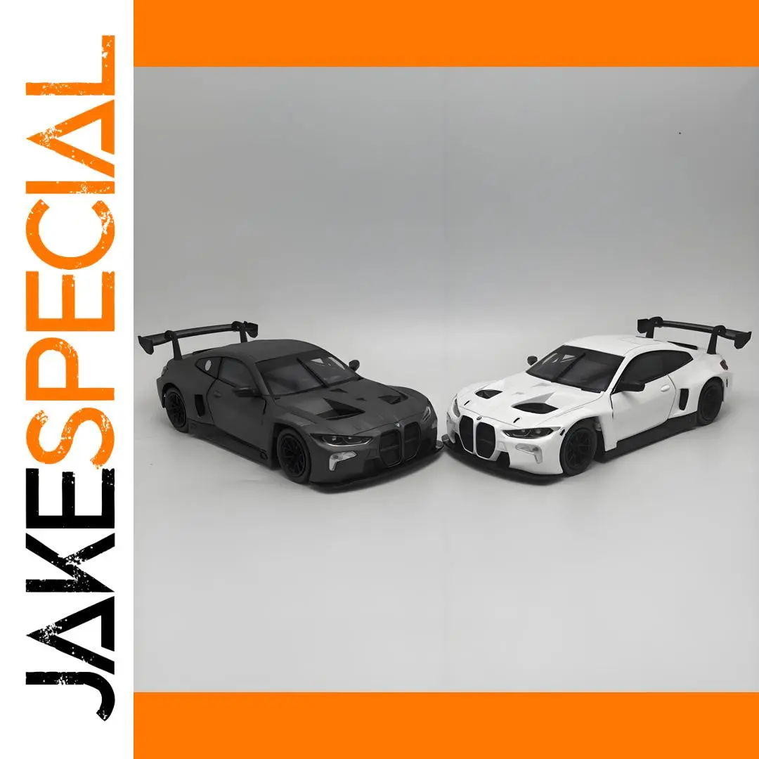 1:24 BMW M4 GT3 Matte Black and Gloss White Diecast 1 1:24 BMW M4 GT3 Matte Black and Gloss White Diecast
