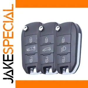 Black Remote Car Key Shell for Peugeot Citroen